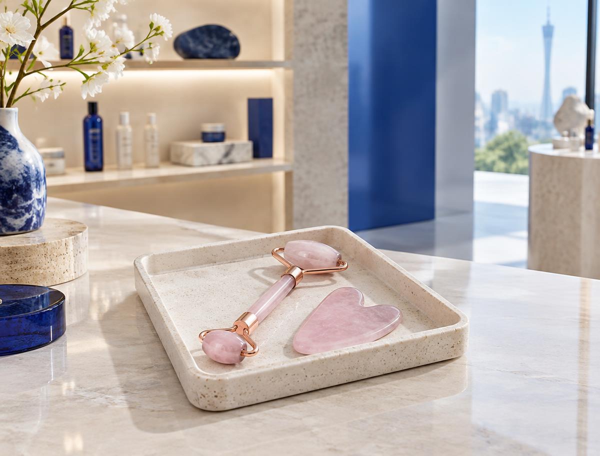 Rituel beauté pierre rose, repéré à Guangzhou